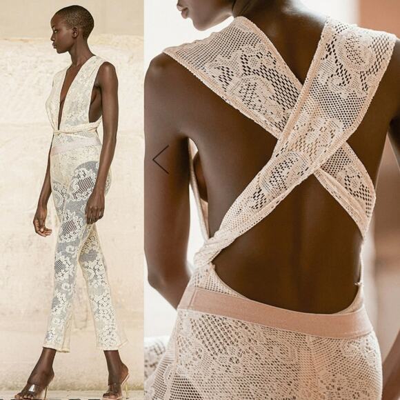 NWT Mes Demoiselles Fanti Lace Bodysuit Cream, Sz 2 US M - Picture 2 of 10